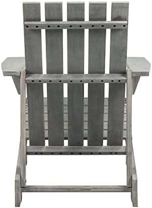 JONATHAN Y Irving 32" Solid Acacia Wood Adirondack Chair, Gray