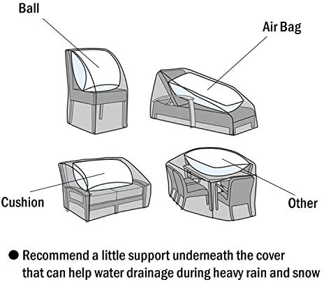 F&J Outdoors Patio Chair Covers, Grey, 35" W x 39" D x 36" H, 1 pc