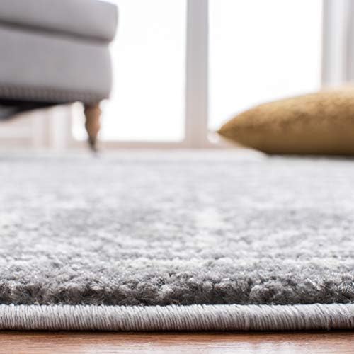 SAFAVIEH Area Rug 9x12 - Tulum Collection - Large - Dark Grey & Ivory, Moroccan Boho Distressed Design, Non-Shedding & Easy to Clean, Ideal for Living Room, Bedroom, Dining Space (TUL271F)