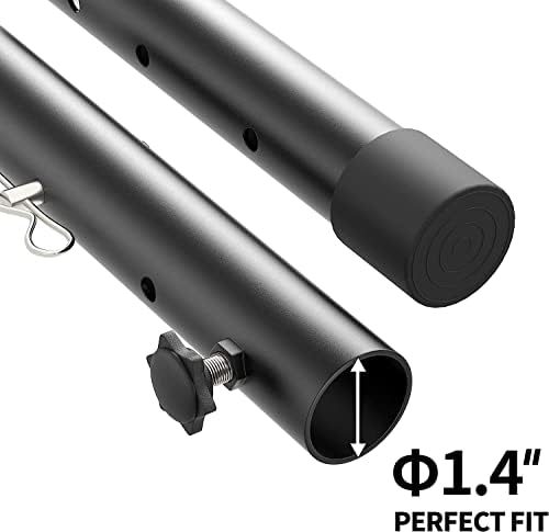 Table Leg Extenders for Folding Tables, Folding Table Legs Extensions for Straight and Bent Legs, Heavy Duty Steel 4 Levels Adjustable Folding Table Leg Risers, Raise Table Height