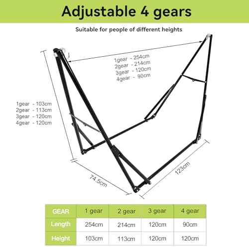 Portable Multifunctional Hammock Chair with Stand for Outside or Inside