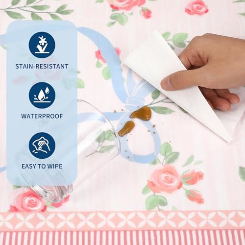 GarveeHome Pink and Blue Rugs for Bedroom Girls, 4x6 Rug for Living Room