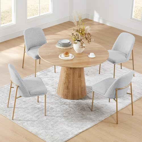 CHITA Modern Dining Chairs Set of 2, Upholstered Dining Chair, Light Gray