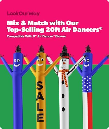 LookOurWay Halloween Air Dancers Inflatable Tube Man Set | 20ft Monster Wacky Waving Inflatable with 12-Inch Blower | Outdoor Halloween Decorations & Halloween Blow Ups for Business or Yard Display
