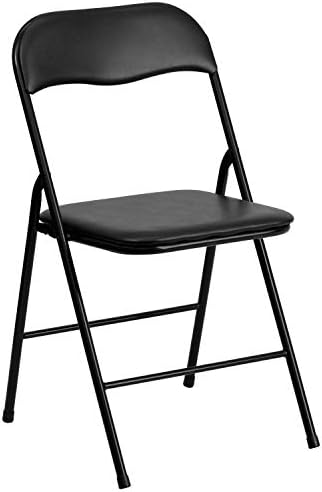 Flash Furniture Madison 5-Piece Folding Card Table and Chair Set, Black