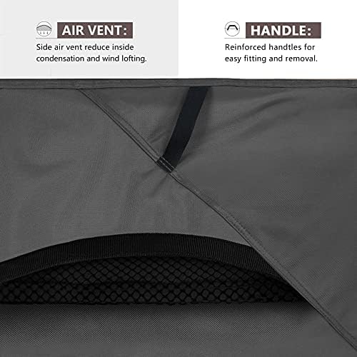 ULTCOVER Waterproof Round Patio Table Cover 60 inch, Black