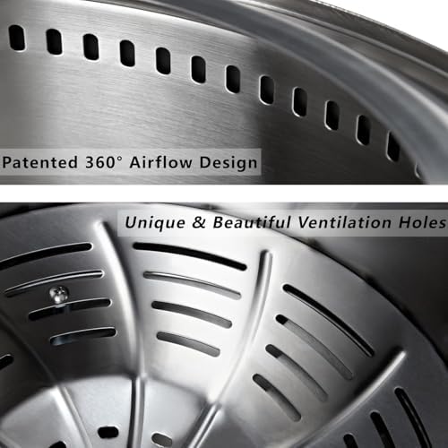 OutVue 19.5 inch Stainless Steel Smokeless Fire Pit with Tote Bag
