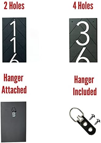 Address Signs for House - Modern Black 20” Horizontal House Number Sign