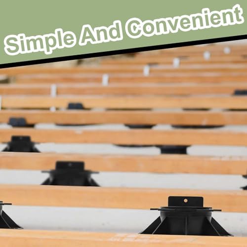 10 Pack Adjustable Plastic Pedestal Paver,Floor Slate Support Floor Lift,Deck Support Floor Raising,Deck Foundation Base Support,Adjustment Raising from 2-3/8" to 5-1/2"