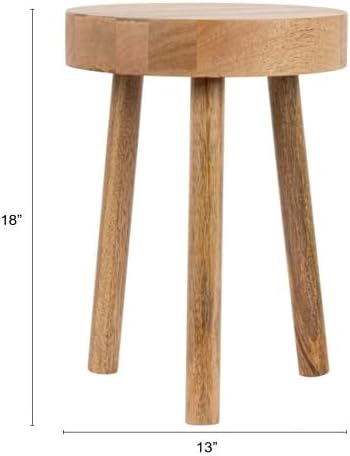 Bloomingville Round Mango Wood Stool, Natural