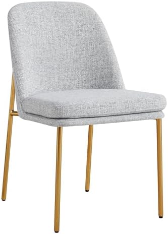 CHITA Modern Dining Chairs Set of 2, Upholstered Dining Chair, Light Gray