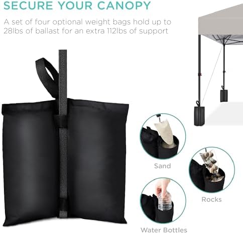 Best Choice Products 10x10 Pop Up Canopy Tent, EZ Setup, Light Gray