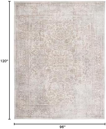 SAFAVIEH Evoke Area Rug 8x10, Large Ivory & Taupe EVK256E