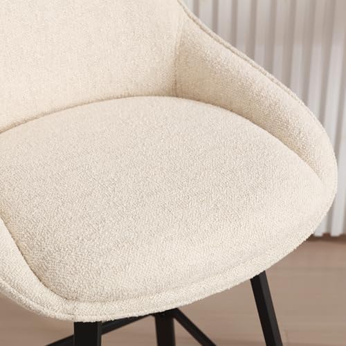 Zesthouse Swivel Bar Stools Set of 2, Modern Counter Height Stool with Back