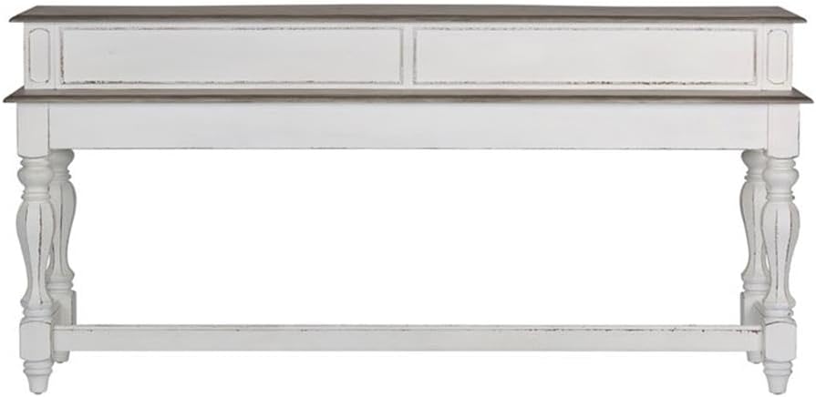 Liberty Furniture Industries Magnolia Manor Console Bar Table, W76 x D22 x H36, White