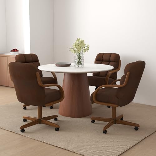 Chromcraft Douglas D9520 Swivel-Tilt Dining Chair - Chestnut - Mocha - 6pc