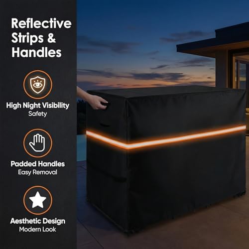 Outdoor Bar Covers,600D Heavy Duty,48"L x 30"W x 36"H,Black