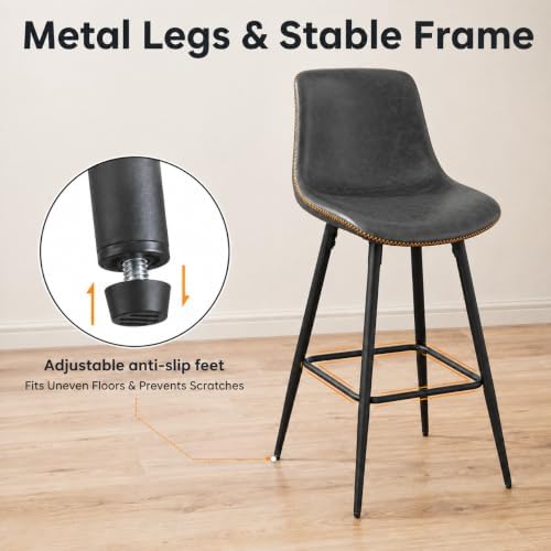 Garvee Bar Stools Set of 3, Counter Height Bar Stools