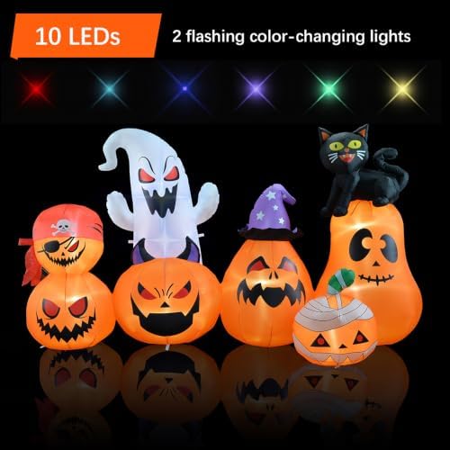8 FT Halloween Inflatable Pumpkin Patch Yard Décor