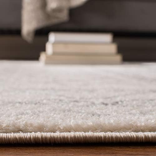 SAFAVIEH Tulum Collection Runner Rug - 2' x 15', Ivory & Grey, Moroccan Boho Distressed Design, Non-Shedding & Easy to Clean, Ideal for Living Room, Hallway, Foyer, Bedroom (TUL268A)