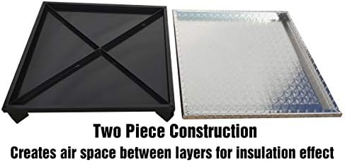 Deck Defender & Grass Guard - Fire Pit Base & Heat Shield - Polished Metal Fireproof Pad for Under Fire Pit - Heat Resistant Protector for Deck, Grass, Patio - Protect Surfaces from Heat Damage