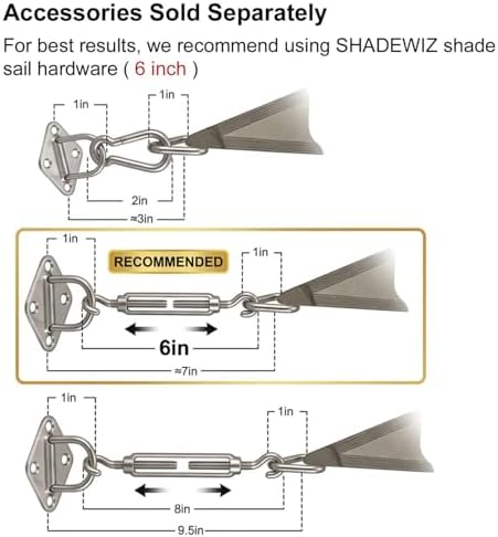 12' x 12' x 17' Gray Triangle Sun Shade Sail for Patio