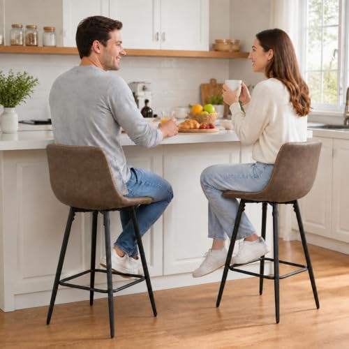 Garvee Bar Stools Set of 3, Counter Height Bar Stools