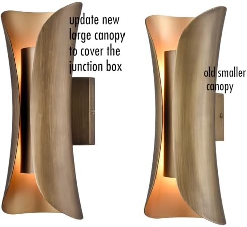 CLAXY Mid-Century Wall Sconce 2-Light Brushed Brass Bedroom Wall Light