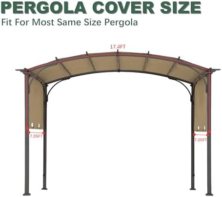 85" x 208" Universal Pergola Replacement Canopy Cover