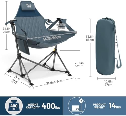 TIMBER RIDGE Hammock Camping Chair, Oversized Swinging Chair, 400lbs Load
