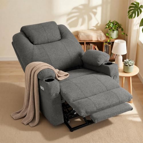 MCombo Power Lift Recliner Chair for Elderly R7510(Grey, Large-Wide)