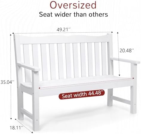 Stoog 2-Person Outdoor Bench with 800 lbs Capacity, Never Fade or Rot