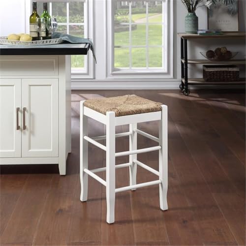 Boraam Square Rush Backless Counter Height Kitchen Stool - Cream