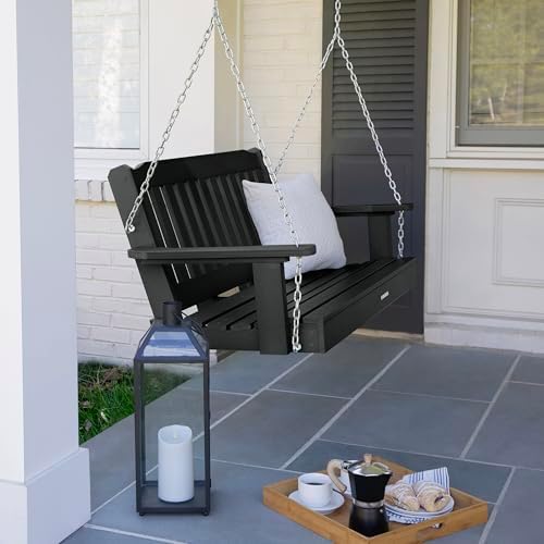 Highwood AD-PORL2-BKE Lehigh Porch Swing, 4 Feet, Black