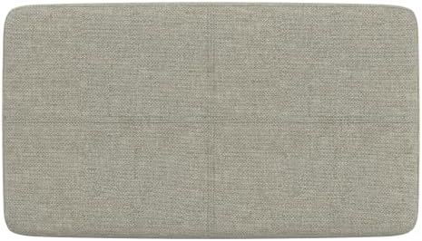 SIMPLIHOME Carlson 27" Wide Woven Fabric Rectangle Ottoman in Greige