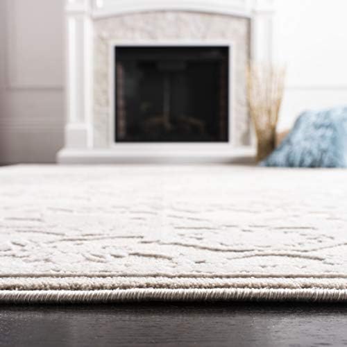 SAFAVIEH Area Rug 12x18 - Reflection Collection - Large - Cream & Ivory, Non-Shedding & Easy Cleaning, Ideal for Living Room, Bedroom (RFT665D)
