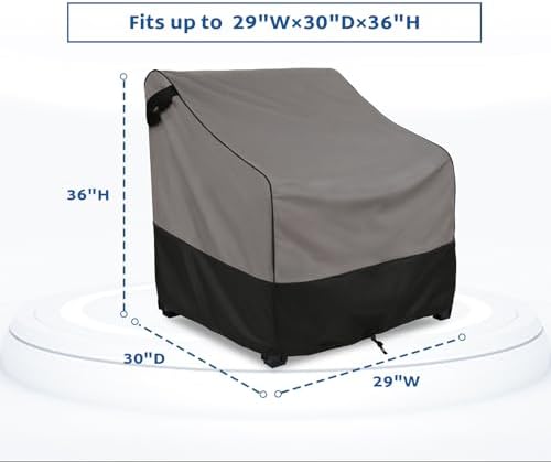 FORSPARK Patio Furniture Chair Covers Waterproof, Heavy-Duty Outdoor Cover