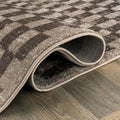 Rugshop Contemporary Checkered Grid Textured Area Rug Beige 7' 10" x 10'