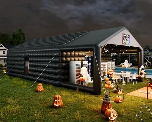 SPECRAFT 39 x 20 x 14 FT Black Inflatable Nightclub Tent with Pavilion