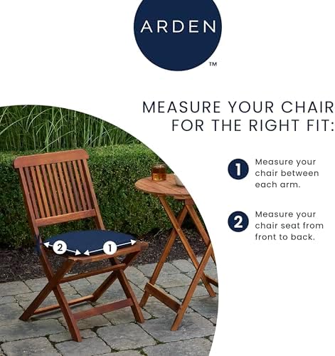 Arden Outdoor Seat Pad Chair Cushion, 21x21, Neutral Damask