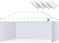 FANPAT 10x20ft Sidewalls for Canopy, White (4Pcs Sidewalls Only)