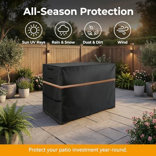 Patio Bistro Set Cover, 62" L x 22" W x 30" H, Black