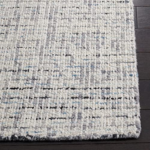 SAFAVIEH Abstract Area Rug 10x14, Wool Handmade Grey & Ivory ABT468J