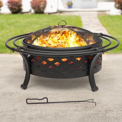 panovue 36 inch outdoor fire pit with 2, package contents