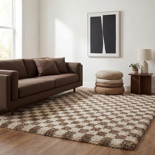 nuLOOM Adelaide Beige Checkered Power Loomed Area Rug, 10' x 14'