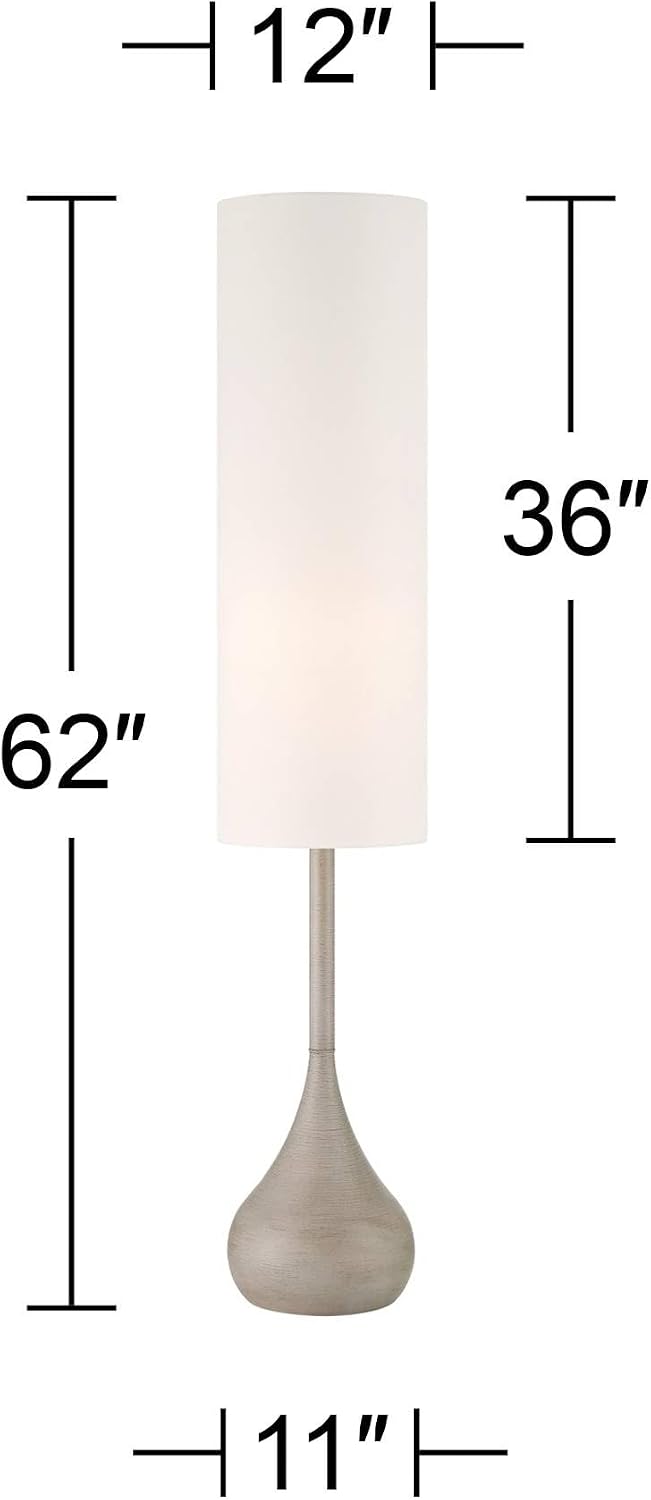 Possini Euro Design Moderne Droplet 62" Tall Natural Gray Floor Lamp