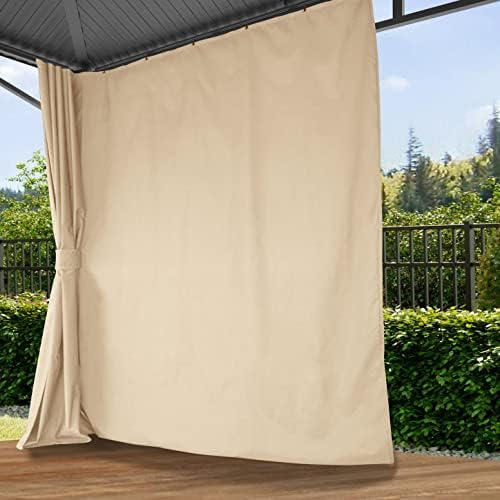 TOOLPORT 10x10 ft Hardtop Gazebo Steel Roof, Champagne