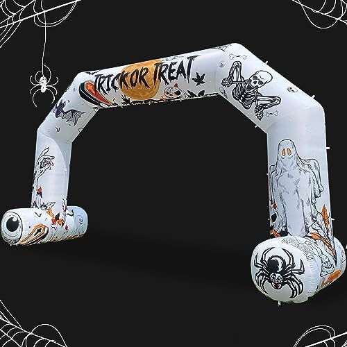 20ft Halloween Inflatable Archway with 250W Blower, Hexagon Inflatable Arch for Outdoor Decoration, Halloween Party, Lawn Garden