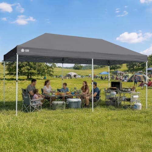 CROWN SHADES 10x20 Pop Up Canopy Tent, Event Shelter,Gray
