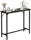 VINGLI 43 Inch Bar Table, Rectangular Counter Height Home Pub Table, Black